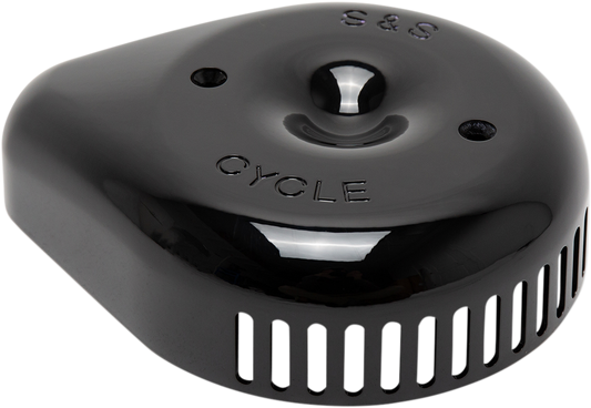 S&S Gloss Black Stealth Teardrop Carburetor Air Filter Cleaner Cover Harley