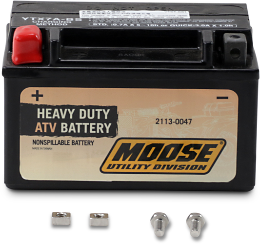 Moose Heavy Duty YTX7A Maintenance Free Battery for 01-11 Kasea Kawasaki Suzuki