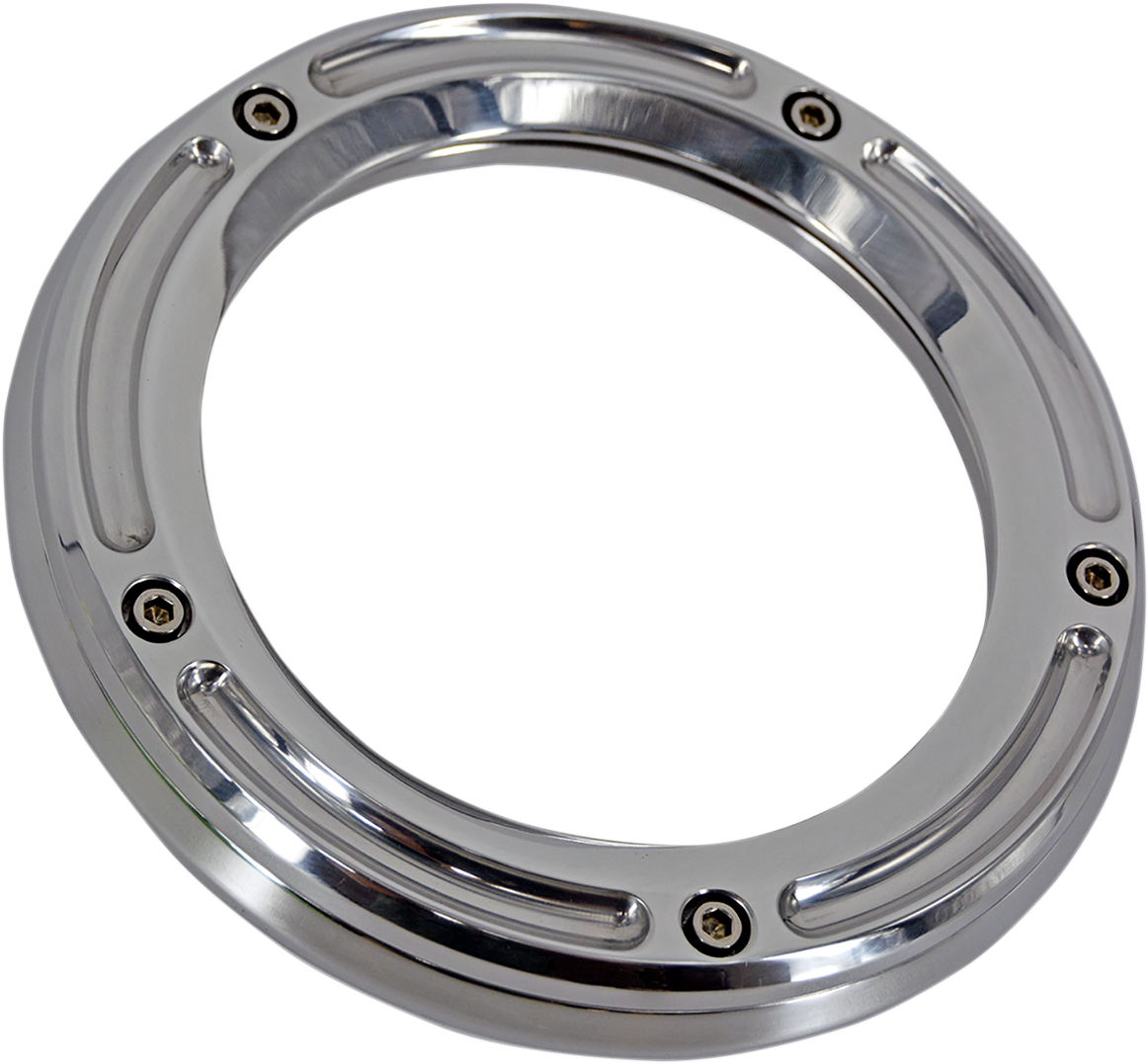 Trask Chrome Assault See Through Derby Cover 1999-2017 Harley Touring TM-0040CH