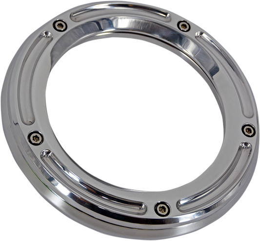 Trask Chrome Assault See Through Derby Cover 1999-2017 Harley Touring TM-0040CH