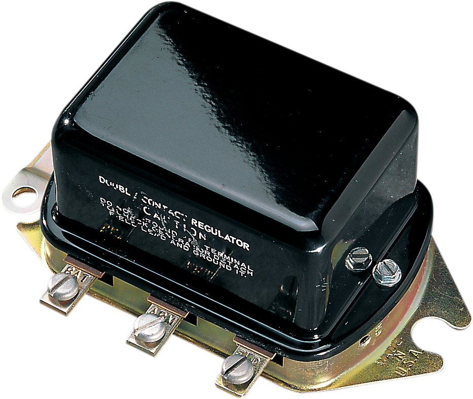 Drag Specialties Black Voltage Regulator 1965-1978 Harley Sportster FLH XLH XLT