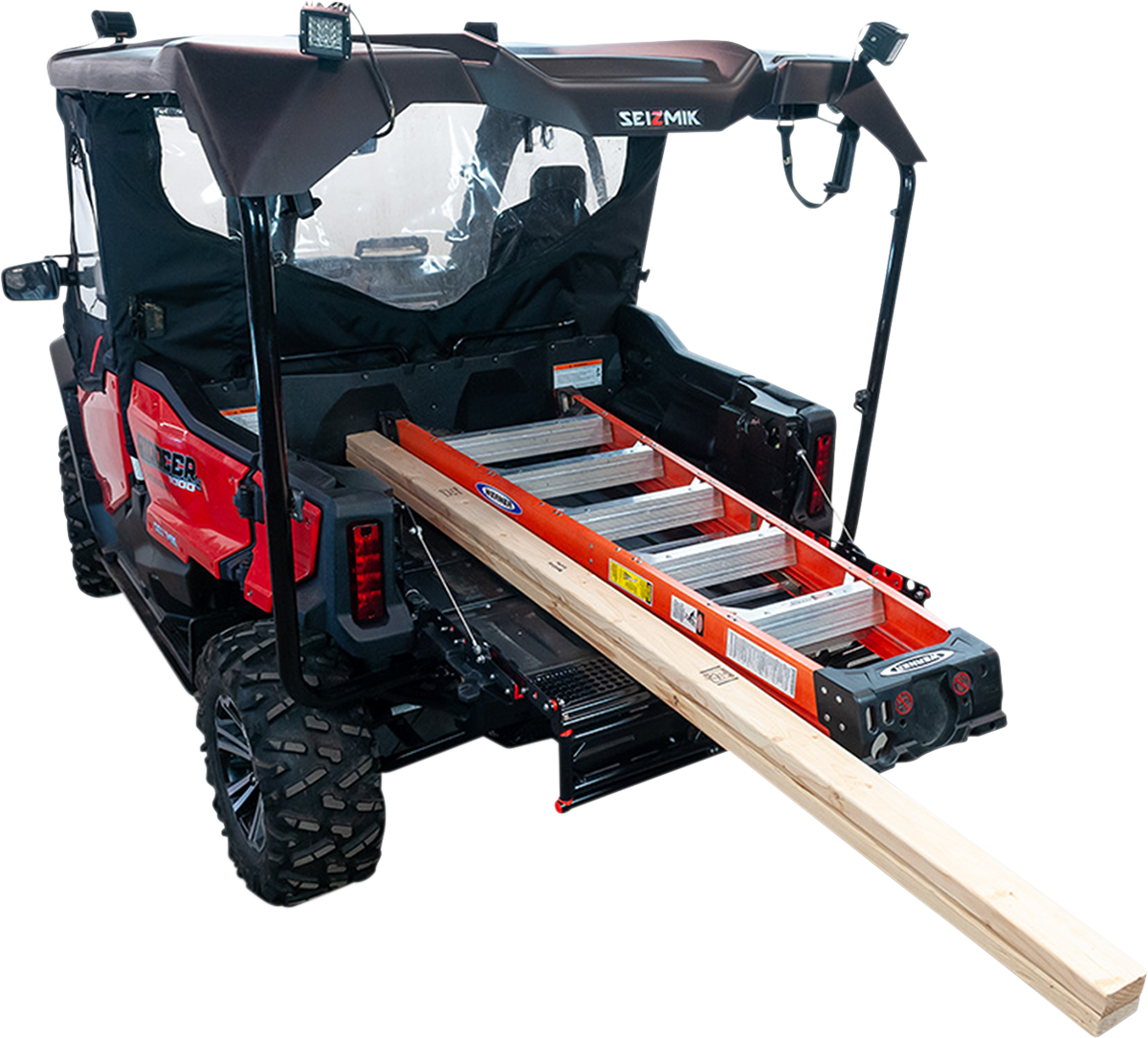 Sizmik Black Cargo Utility Bed Extender 2016-2019 Honda Pioneer 700 1000 Deluxe