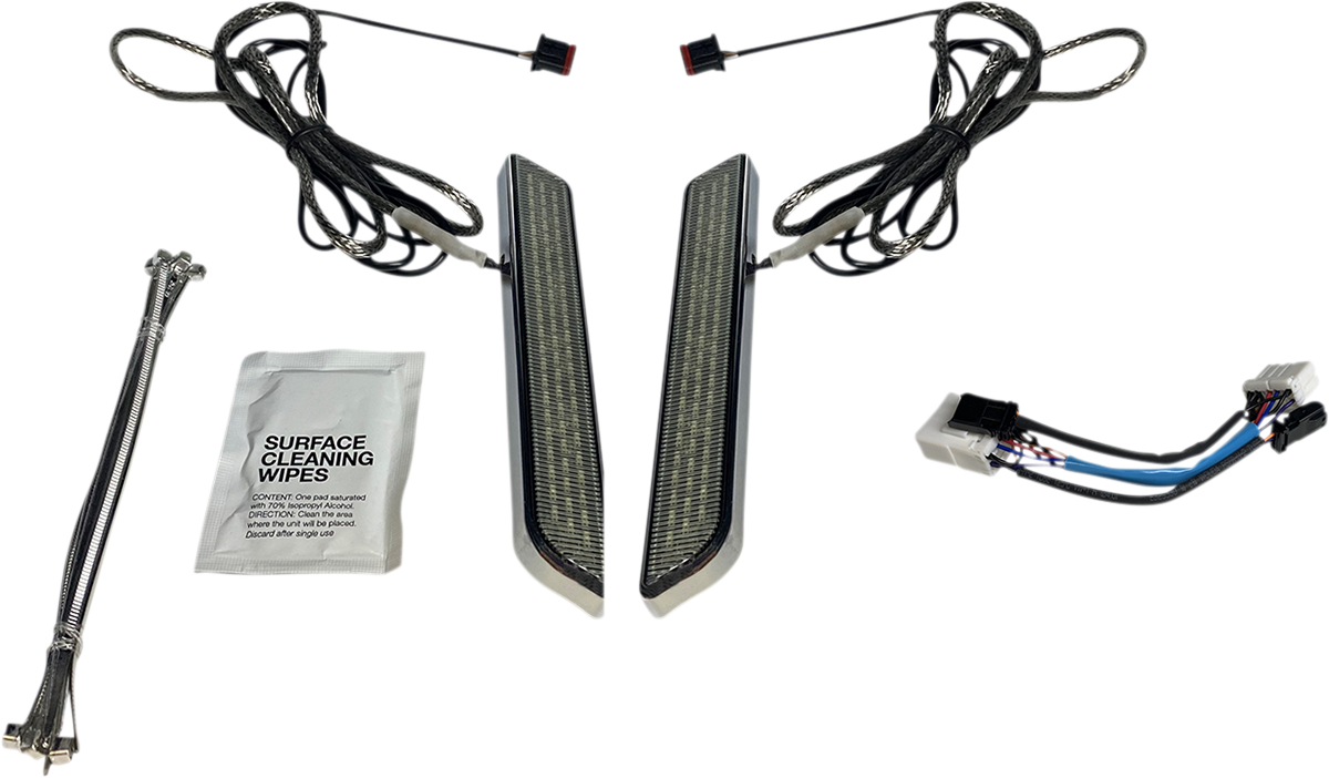 Custom Dynamics Chrome Smoke Lens LED Front Fork Lights 1996-2017 Harley Softail