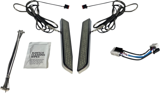 Custom Dynamics Chrome Smoke Lens LED Front Fork Lights 1996-2017 Harley Softail