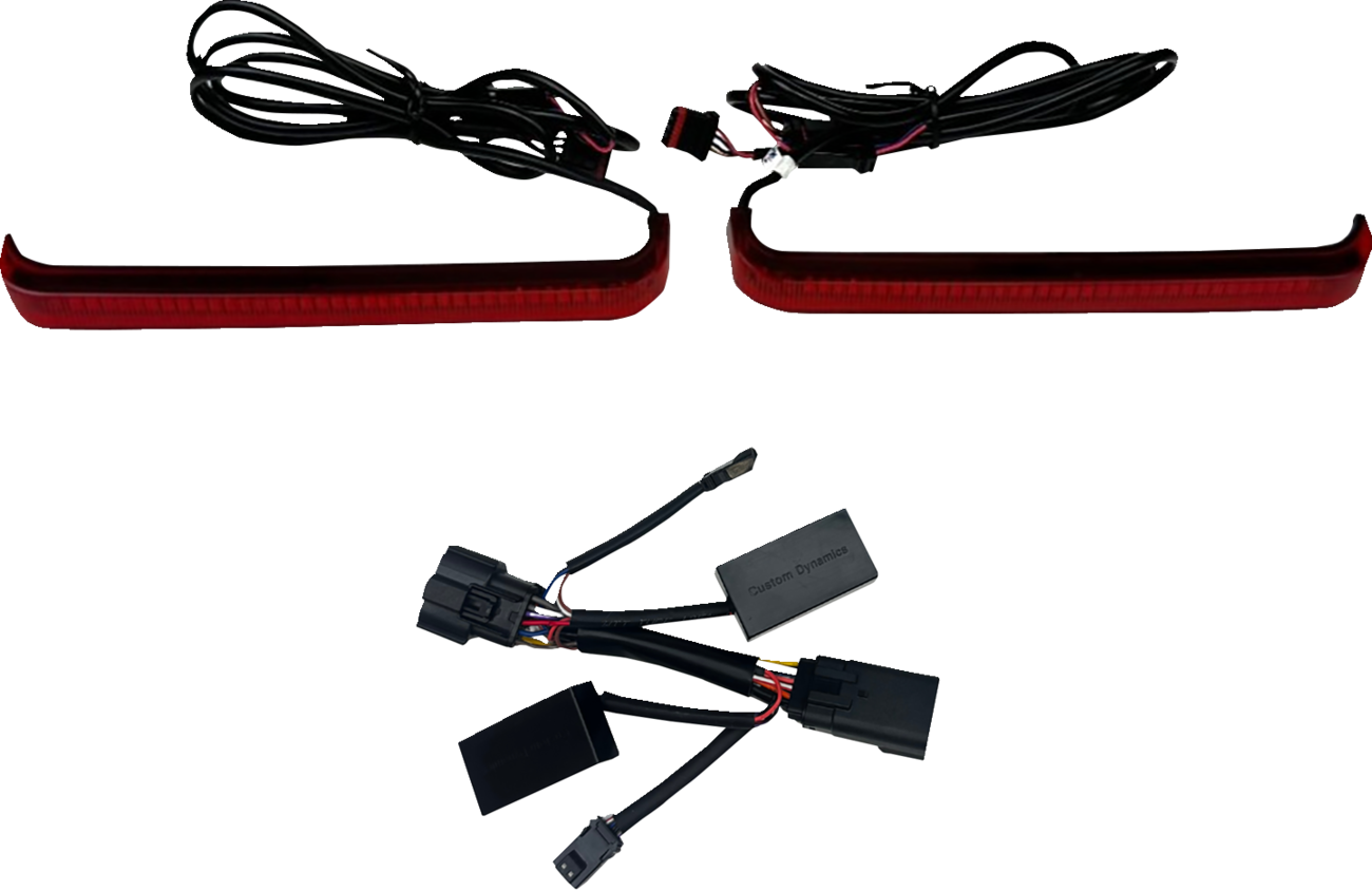 Custom Dynamics Low Profile Red Saddlebag Lights for 2026 Harley Touring