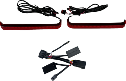 Custom Dynamics Low Profile Red Saddlebag Lights for 2026 Harley Touring