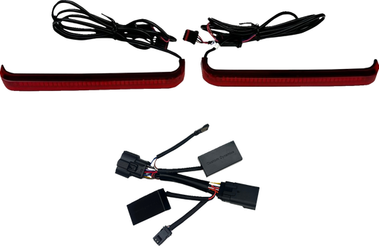 Custom Dynamics Low Profile Red Saddlebag Lights for 2026 Harley Touring