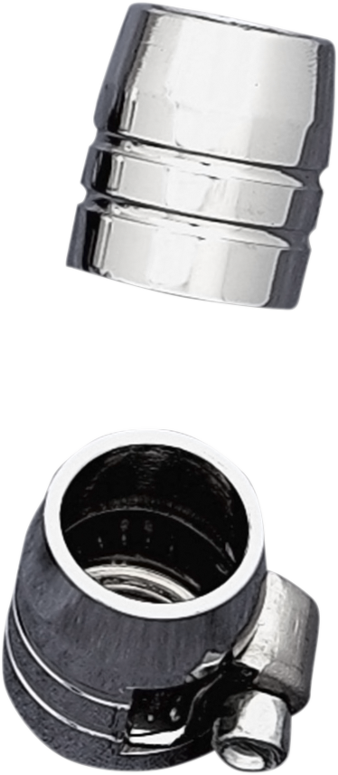 Drag Specialties Single Chrome Grooved 1/4" Hose End & Clamp for Harley