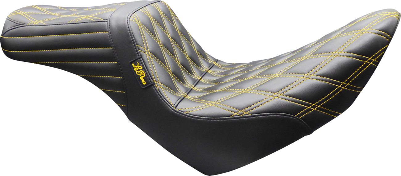 Le Pera Tailwhip Gold Diamond Seat fits 2018-2026 Harley Softail Low Rider FXLR