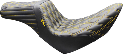 Le Pera Tailwhip Gold Diamond Seat fits 2018-2026 Harley Softail Low Rider FXLR
