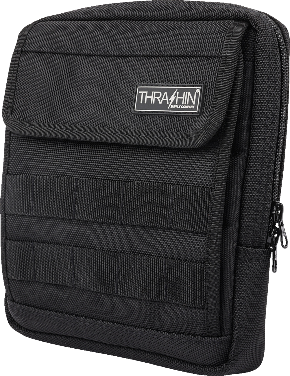 Thrashin Slim Black Motorcycle Handlebar Riser Storage Bag for Harley Davidson