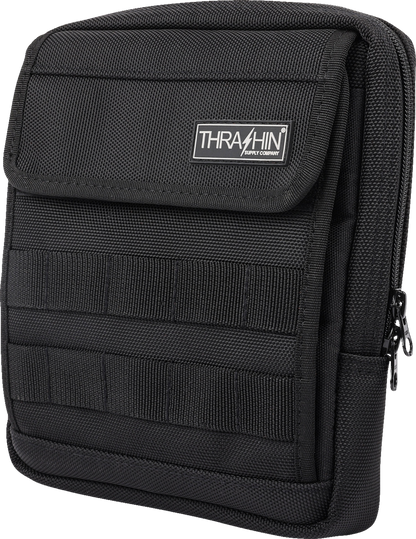 Thrashin Slim Black Motorcycle Handlebar Riser Storage Bag for Harley Davidson