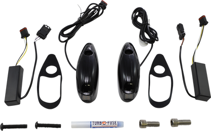 Custom Dynamics Black Front LED Turn Signals fits 2015-2024 Harley Road Glide