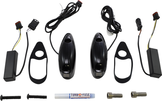 Custom Dynamics Black Front LED Turn Signals fits 2015-2024 Harley Road Glide