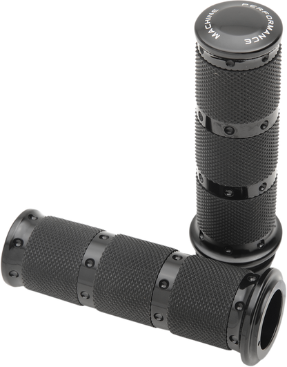 Performance Machine Chrome 1" TBW Hand Grips 2008-2025 Harley Touring Softail