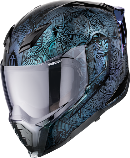Icon Ultraflite Opal Mandala Blue MIPS Full Face Adult Street Motorcycle Helmet