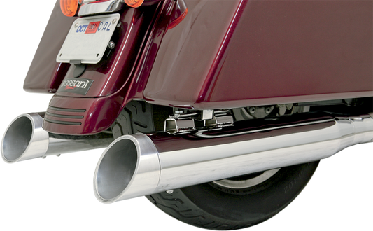 Bassani Polished 4" Slash Cut Exhaust Muffler End Cap for Harley Davidson