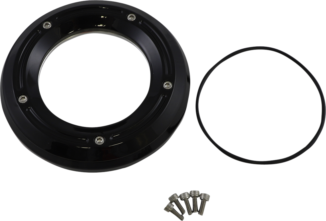 Trask Assault Black See Through Derby Cover 2018-24 Harley M8 Softail TM-0042BK