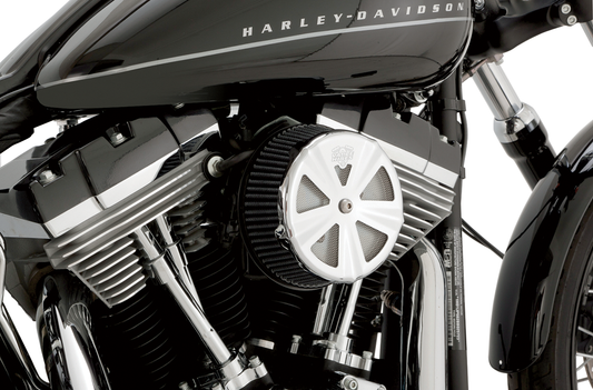 Vance & Hines Chrome Skullcap Crown VO2 Naked Air Filter Insert for Harley