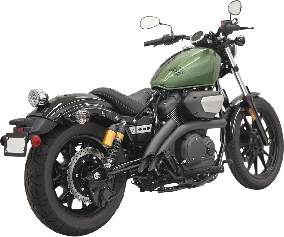 Bassani Black Radius Sweeper 2-2 Exhaust 2014-2019 Yamaha Bolt XV 950 Spec