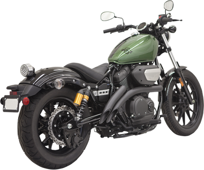 Bassani Black Radius Sweeper 2-2 Exhaust 2014-2019 Yamaha Bolt XV 950 Spec
