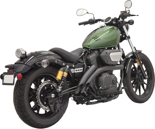 Bassani Black Radius Sweeper 2-2 Exhaust 2014-2019 Yamaha Bolt XV 950 Spec