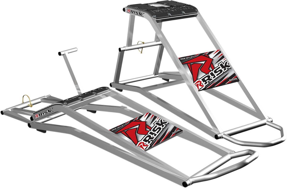 Risk Racing RR1 Silver 85-450cc Offroad Dirt Bike Manual Steel Lift
