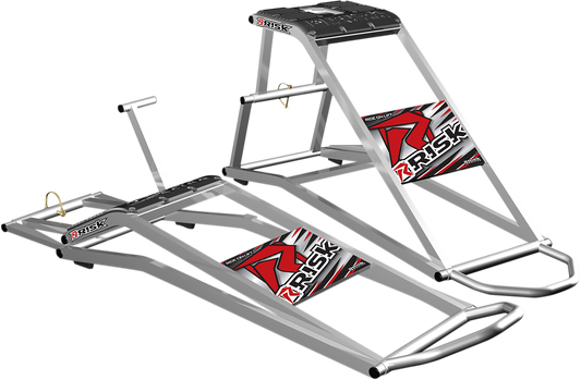 Risk Racing RR1 Silver 85-450cc Offroad Dirt Bike Manual Steel Lift
