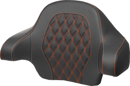 Saddlemen Orange Lattice Stitch Tour Pak Backrest Pad for 2014-24 Harley Touring