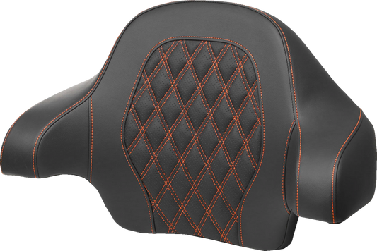 Saddlemen Orange Lattice Stitch Tour Pak Backrest Pad for 2014-24 Harley Touring