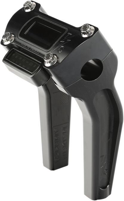Thrashin Black Gauge Cutout 6.5" Handlebar Risers for 2018-2025 Harley Softail