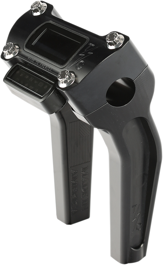 Thrashin Black Gauge Cutout 6.5" Handlebar Risers for 2018-2025 Harley Softail