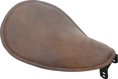 Drag Specialties Small Low-Profile Brown Leather Motorcycle Spring Solo Seat