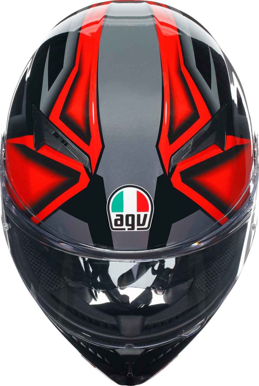 AGV K3 Compound Red Unisex Adult Motorcycle Street Riding Full Face Helmet