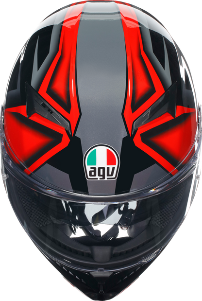 AGV K3 Compound Red Unisex Adult Motorcycle Street Riding Full Face Helmet