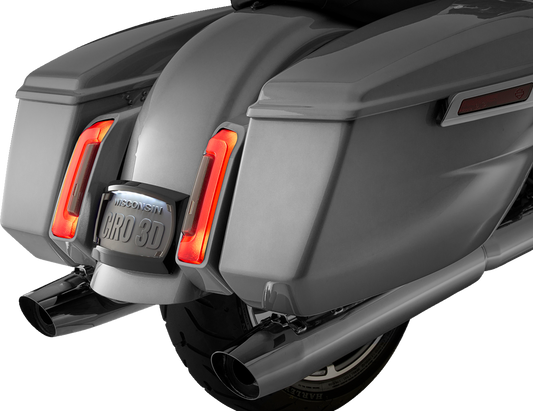 Ciro Curved LED Black License Plate Frame for 2023-2025 Harley Touring M8 40520