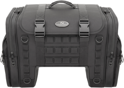 Saddlemen Black Textile Tactical Deluxe Cruiser Tail Bag for Harley Touring
