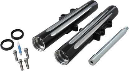 Arlen Ness Black Fork Hot Legs Deep Cut Dual Disc for 2008-2013 Harley Touring