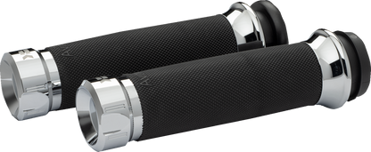 Khrome Werks Klassic Contour Chrome Cable Hand Grips for 1980-22 Harley Davidson