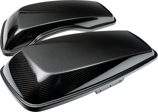 Slyfox Carbon Fiber Gloss Saddlebag Lids for 2014-2024 Harley Touring FLT FLH