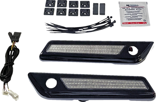 Custom Dynamics LED Black Saddlebag Latch Lights fits 2014-2023 Harley Touring