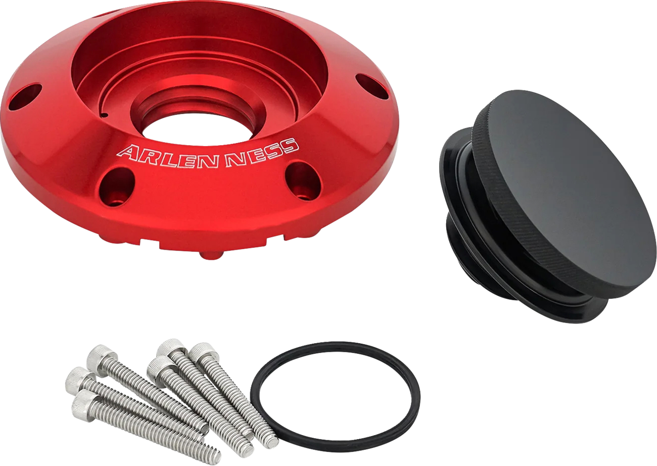 Arlen Ness Red Pop Up Gas Fuel Cap fits 2023-2026 Harley Street Road Glide M8