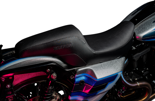 Slyfox Smooth Carbon Fiber Seat fits 1997-2007 Harley Touring Road Electra Glide