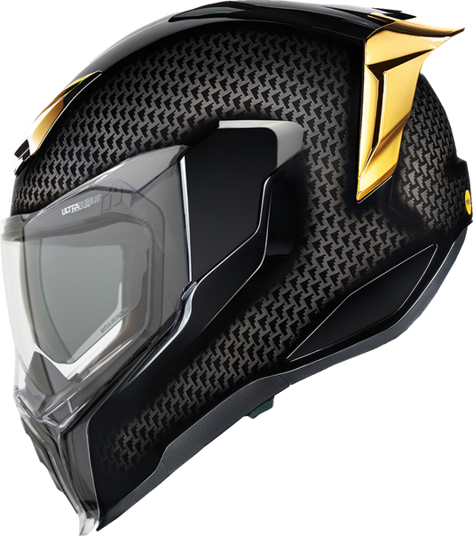 Icon Ultraflite Gold Carbon Full Face MIPS Unisex Adult Street Motorcycle Helmet