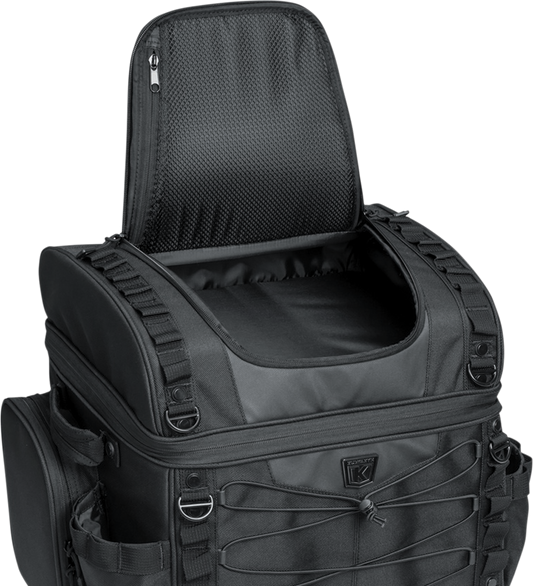 Kuryakyn 5285 Textile Black Momentum Vagabong Seat Rack Bag for Harley Davidson