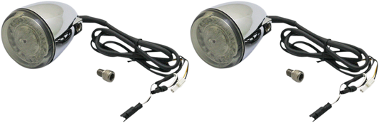 Custom Dynamics Chrome Probeam Front LED Turn Signal Kit 2014-2023 Indian Chief