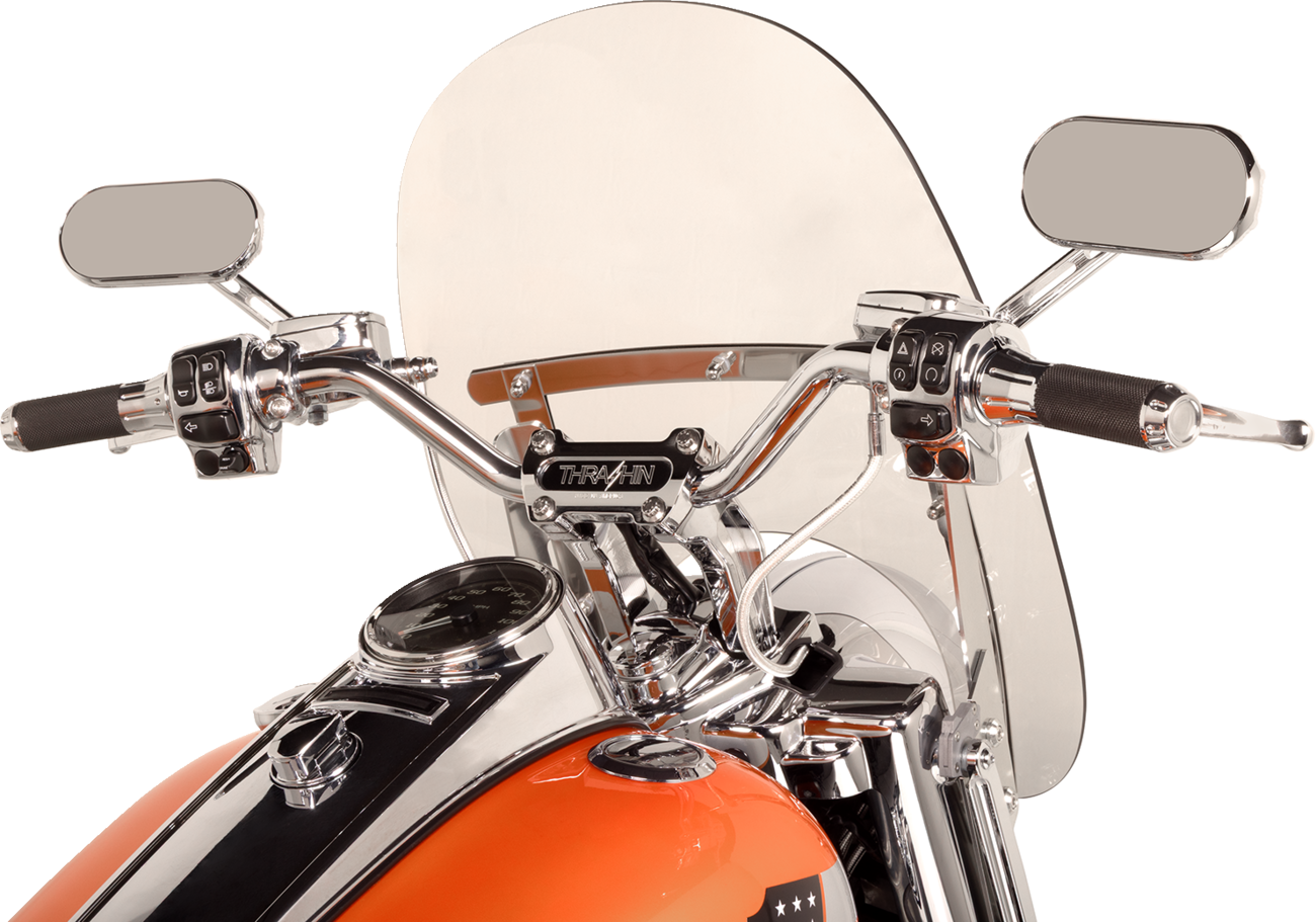 Thrashin Supply Chrome 6.5" Pullback Motorcycle Handlebar Risers for Harley