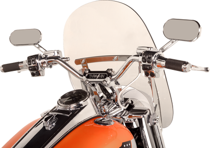 Thrashin Supply Chrome 6.5" Pullback Motorcycle Handlebar Risers for Harley