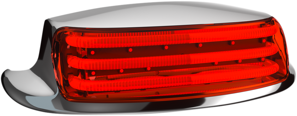 Custom Dynamics Chrome Red Lens Rear Fender Tip Light 2009-2019 Harley Touring