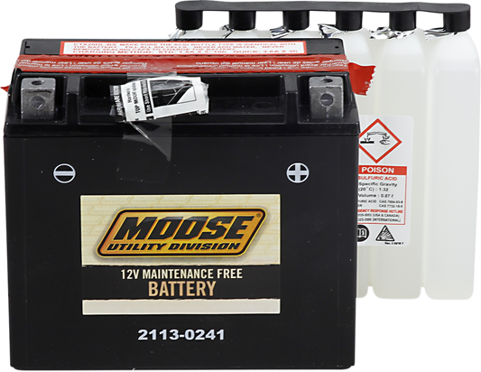 Moose YTX20HL-BS Maintenance Free Battery 1996-2016 Can-Am Polaris Yamaha Honda